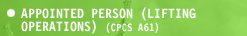 Appointed Person - Lifting Operations (CPCS A61)